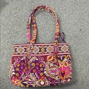 Vera Bradley Patterned Purple and Pink Tote Bag